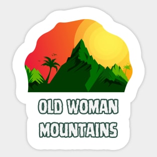 Old Woman Mountains Sticker